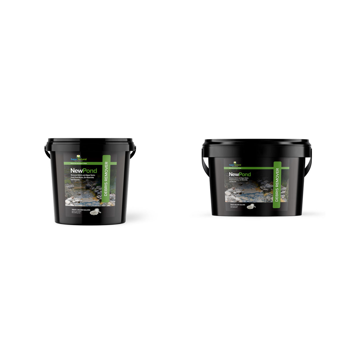 SuperNatural NewPond Debris Remover 10 lb and 25 lb pails