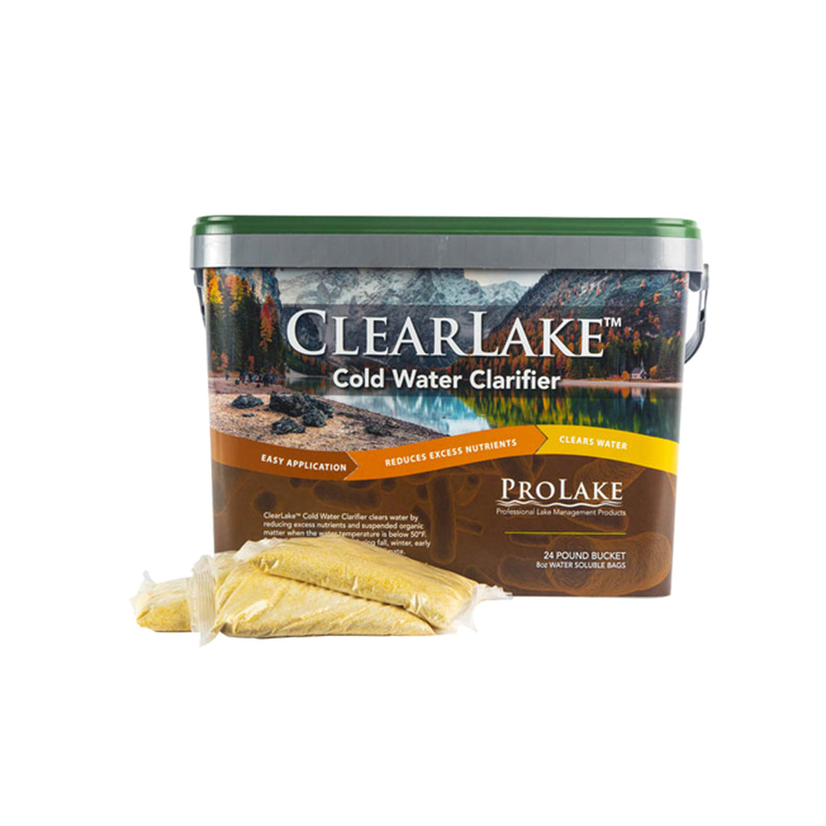 ClearLake Cold Water Clarifier 24 lb bucket with water soluble bags