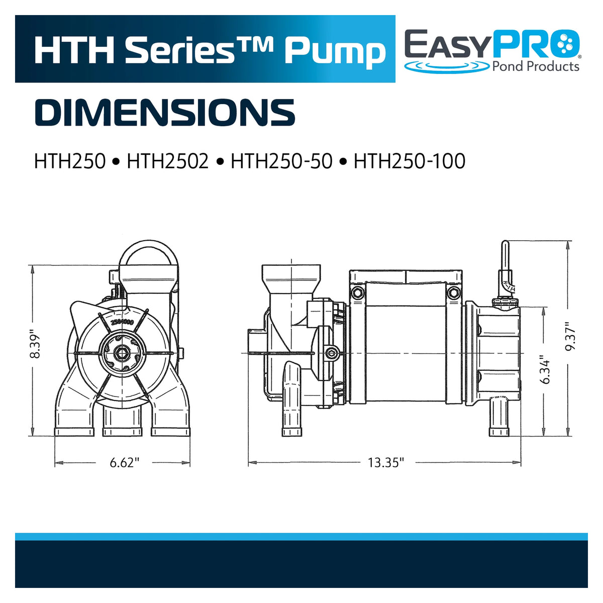 EasyPro HTH250 HTH2502 dimensions 13.35 inches long