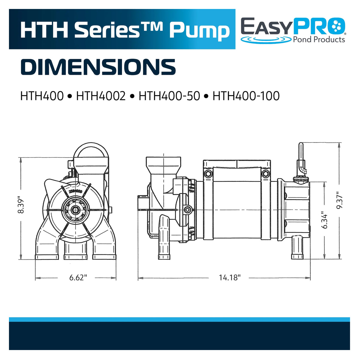 EasyPro HTH400 HTH4002 dimensions 14.18 inches long