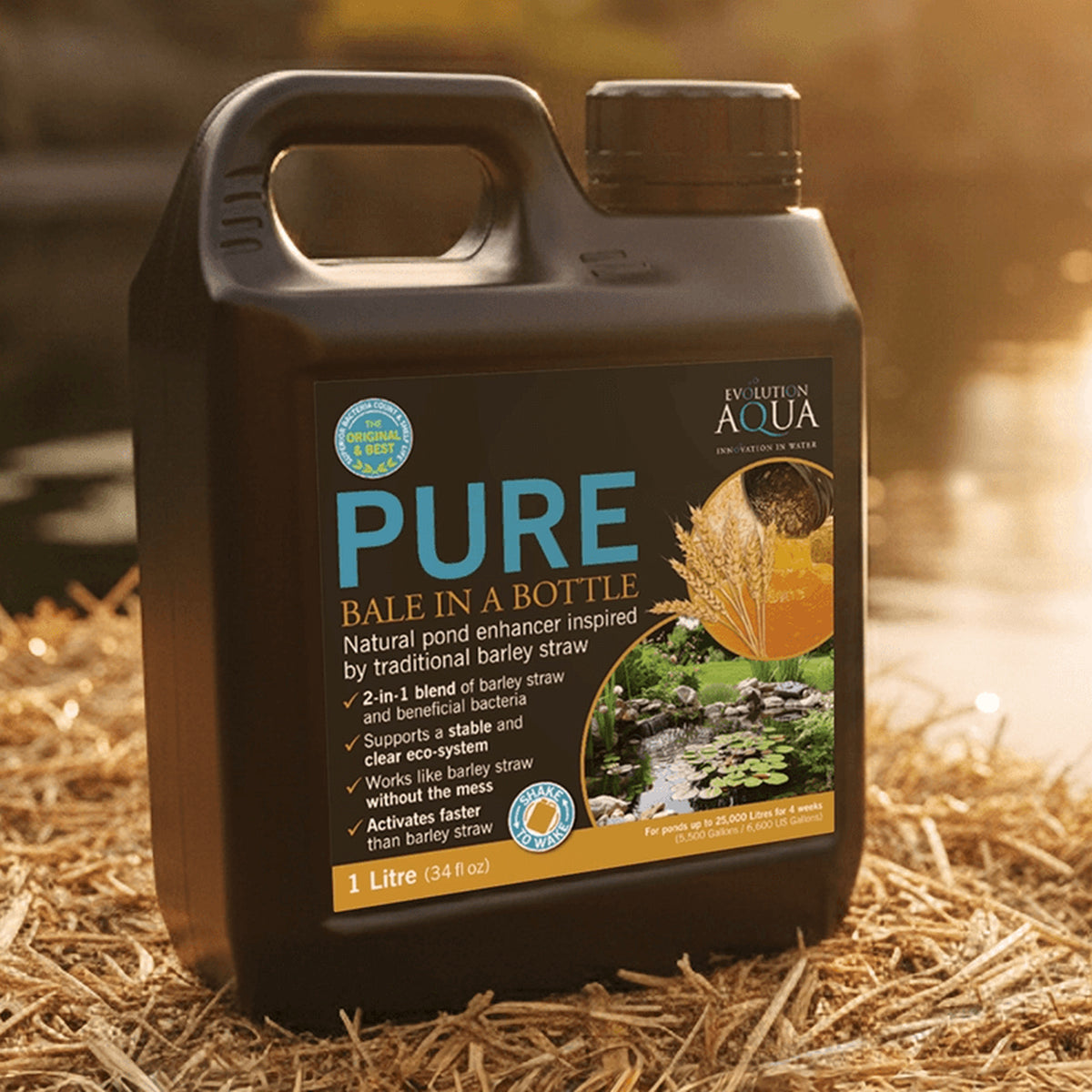 Evolution Aqua Pure Bale In a Bottle 1000ml by the pond