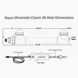 Aqua Ultraviolet Classic 40 Watt UV Sterilizer, White, 2"